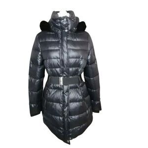 Ugg Valerie Belted Black Down Jacket Winter Coat